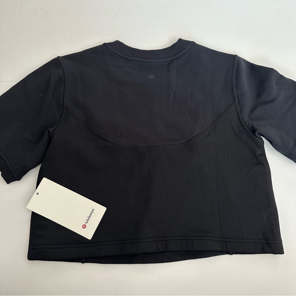 NWT Lululemon Cotton French Terry + Swift T-Shirt | Black | Size 4